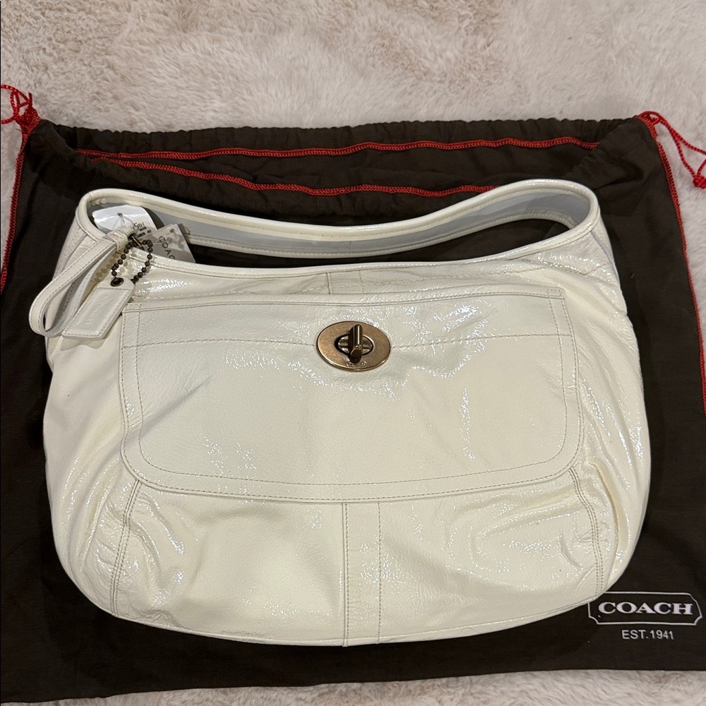 Coach Patent Leather Large Hobo Bag - Picture 6 of 11
